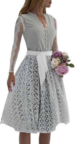 2025 Dirndl Women's Oktoberfest Costume Bavarian Beer Dress Lace Apron Set German Traditional Cosplay Outfit Party Dress (Green, XXL)