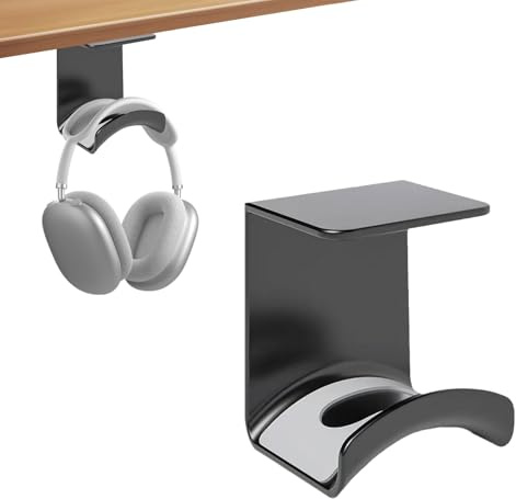 SoeUyd Porta Cuffie da Scrivania, Porta Cuffie Gaming Scrivania, Universale Supporto Cuffie Poggia Reggi cuffie con Adesivo, porta Appendi Cuffie Per Scrivania per Computer, Parete, Scrivania, Ecc