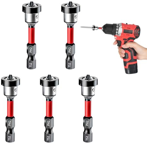 Drywall Screw Setter, Magnetic Positioning Screwdriver Bits Set, 1/4 Inch Hex Shank Drywall Screw Driver, 50mm