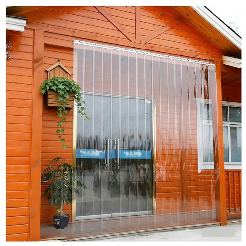 SHAARI Tende A Strisce Per Esterni, Strisce per Porte Di Magazzini, Tessuto Impermeabile In PVC Adatte per Supermercati Camere Animali Domestici(75x200cm/29.53x78.74in)