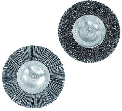 Lot de 2 brosses à joints en nylon et métal Ø 10 cm pour brosse de nettoyage sans fil Grizzly Tools ARB 2040-2S