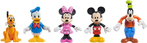 Disney Junior Mickey Mouse bewegliche Sammelfiguren 5-Pack: Mickey Mouse, Minnie Mouse, Donald Duck, Goofy, Pluto, ab 3 Jahren, Just Play