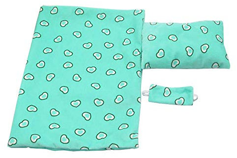 GIVBRO Puppenbettwäsche Set für 18 Zoll American Dolls Dress Up Schlafsack Kissen Augenbinde Puppe Zubehör Geburtstag Kindertag Geschenk (#B)