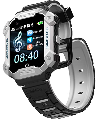 PTHTECHUS Kinder 4G GPS WiFi Smartwatch Telefon, Kind HD Touchscreen Handy Uhr für mit Anti-Verlorener GPS W-LAN LBS Ortung Tracker, MP3, Videoanruf, SOS, Voice Chat, MP3, Pedometer, APP Verwaltung