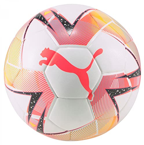 Puma Futsal 1 Tb FIFA Quality Pro, Ball, Puma White-Sunset Glow-Sun Stream, Größe 4 (62 cm)