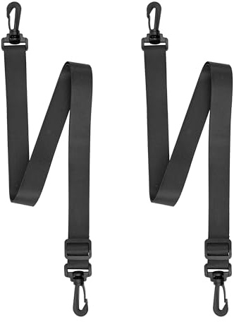 Your Day Mate Universal axelrem, smal rem med 25 mm bredd, justerbar längd mellan 75 och 135 cm, i svart, transportrem med steglås och krokar i hårdplast
