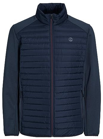 JACK & JONES Veste matelassée Jjemulti pour homme, Bleu marine/détail : manches à enfiler, M