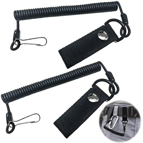 2 Stück Paracord Tactical Lanyard, Spiral SchlüSselanhäNger, Sicherungsseil, Elastisch Angeln Lanyards, SchlüSsel-Band Camping, Anti-Lost-Lanyard, Elastischer Paracord für Schlüssel Angeln Camping