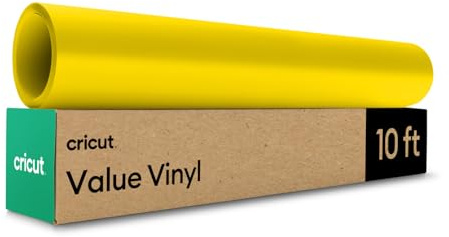 Cricut Value Vinyl | 30.5 cm x 3 m (12 x 10 ft) | Self Adhesive Permanent Vinyl for All Cricut Cutting Machines | Yellow