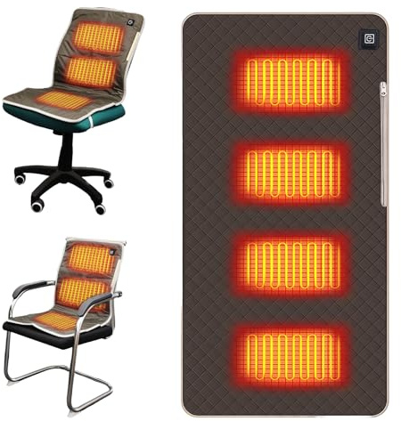 ANEELV Portable USB Heated Seat Cushion with 3 Temperature Controls, Suitable for Camping Chairs, Stadiums and Outdoor Activities, Electric Heating Pad, 45 x 90 cm