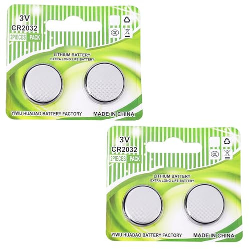 2 pz/4 pz 2032 Batteria a Bottone al Litio 3 V Alimentazione Multi Pack 2032 3V Batteria a Moneta al Litio Batteria Elettronica per Dispositivi Elet
