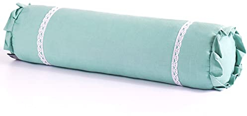 Edomi Nackenrolle Kissen komfortable Buchweizen Cervical Kissen Lordosenstütze Kissen Runde Zylinder Kissen zum Schlafen Recliner Premium Buchweizen Hulls abnehmbare Kissenbezug (blau 16x4 Zoll)