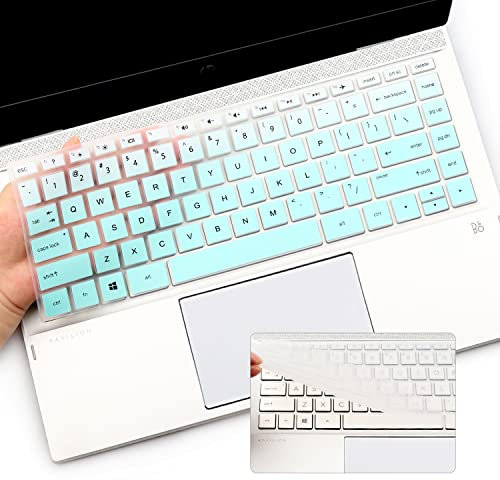 2PCS Keyboard Cover for HP Pavilion x360 14m-cd/dh, HP 14 Laptop 14-dq 14-fq 14-cf/bf 14-dk/ds 14t-dh200 14-dq0052dx dq2053cl 14-dk0002dx 14m-dh1003dx 14t-dq300 14m-cd0003dx 14-fq0013dx 14-cf0006dx