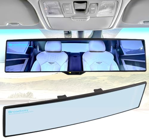 NINGFIST Broadway Car Rear view Mirror Wide Angle Panoramic Anti Glare Mirror Blindspot Accessories Universal Interior Car Convex Mirror for Car SUV Trucks.