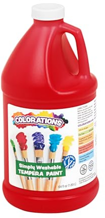 Colorations Paraben-Free Simply Washable Red Tempera Paint for Kids