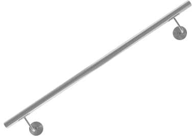 INOXLM Corrimano per scale in acciaio inox AISI 304 ⌀ 33,7 mm, rampa scala finitura satinata Made in Italy, guardia corpo scala per interni ed esterni (170 cm)