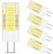 GY6.35 Lampadina LED 4W AC/DC Presa Bipin JC Tipo 12V G6.35/GY6.35 Mini Lampada Equivalente 40W per Soggiorno Lampada Paesaggio Illuminazione Luce diurna Non Dimmerabile Bianco 6000K, Confezione da 5