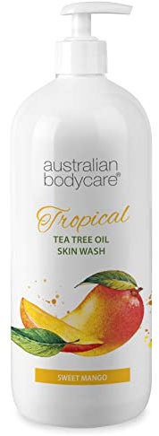 Australian Bodycare Skin Wash Professional 1000 ml | Tea Tree Oil + Mango Body Wash for the Skin | Relieves Spots and Pimples, Acne, Body Odor & smelly feet | Effective after shaving and waxing
