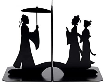 Buchstützen rutschfeste Buchstützen, Metall-Buchstützen, Kunstbuch-Unterstützung, Retro, Nicht bewegliche Buchstützen, Stopper for Regale bücherstützen (Color : C)