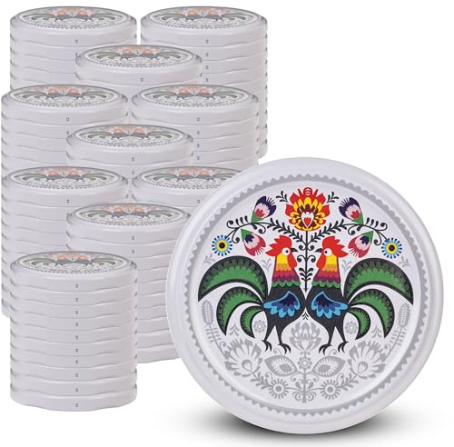 KADAX Uppsättning med 100 skruvlock TO66 ⌀ 66 mm kranar – Twist-Off reservlock för 235–900 ml konserverings- och syltburkar | lufttäta och diskmaskinssäkra