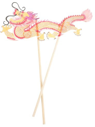 KOMBIUDA Handgemachte Traditionelle Chinesische Schattenspiel-Figur Zodiac Drache Puppenspielzeug Für Für Kreative Aufführungen Und