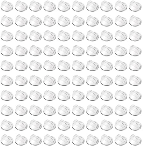 Lot de 100 supports de cartes ronds en plastique translucide, clips en carton pour affichage, bases miniatures en papier, supports photo, mémos, menus, étiquettes
