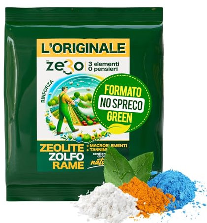 Albagarden ZeRo - Zeolite Per Piante + Zolfo In Polvere + Ossicloruro di Rame - Prodotto INNOVATIVO 100% Naturale - Fertilizzante e Concime per Piante in Polvere da 200 Gr