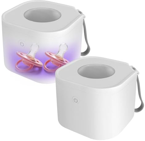 Portable Dummy Steriliser,Kills 99% of Germs in 3 Mins by 4 Uv Lights