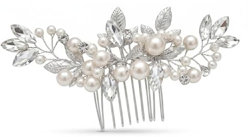 OQKAHIV 1 Pcs Accesorios Nupciales, Tocados De Pelo Boda, Peine para el Cabello Nupcial, Horquilla De Diamantes De Perla, Peine de Horquilla de Novia, Nupcial Decorativo Fiesta de Bodas Pelo de Noche