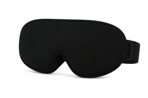 Máscara de sueño 3D para hombres y mujeres, máscara de noche, hueco ocular profundo de 15 mm, cómoda, sin presión en los ojos, adecuada para viajes y sueño profundo, negro