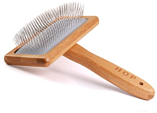 Hundebürste, Katzenbürste Hunde Bürste Haustier Bürsten für Langhaar und Kurzhaar,Softbürste für Knoten und Unterfell,Holz