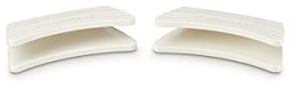 Le Creuset 2er-Set Griffschutz aus Silikon, Anpassungsfähig, Hitzebeständig bis 250°C, Meringue, 42813007160000