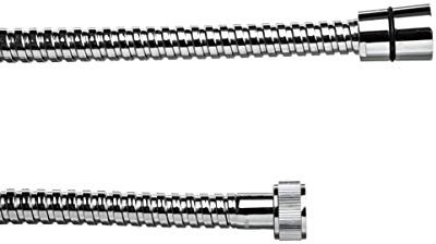 TATAY Dual Flex Shower Hose, 2 M, up to 50KG Pressure, Double Crimp, Brass Flex, Stainless Steel Type 301, Universal Thread G 1/2’, Chrome Plated