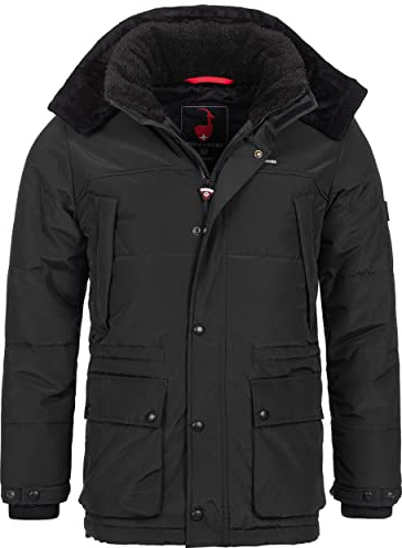 Höhenhorn Parka de invierno acolchada para hombre Mangard, Negro , XL