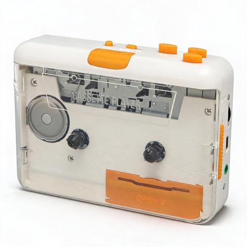 Bärbar Kassettspelare, Kassett Till MP3-omvandlare Capture Cassette Tape Till MP3, USB Cassette Capture, Plug And Play. Vitt och Gult
