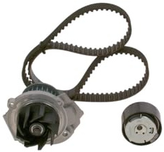BOSCH Pompa acqua + Kit cinghie dentate 1987946387