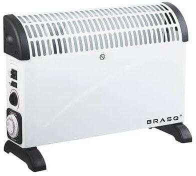 BRASQ Elektroheizung CH100 – Heizstrahler Heizkörper Elektrisch bis 20/30m² - Energiesparend Heizung – Standheizung mit Wandbefestigungsmöglichkeit verschiedene Wärmeeinstellungen 750/1.250/2.000 Watt