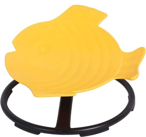 AHDFY Chaise pivotante pour Enfants, balançoire sensorielle pour autisme, Chaise de Jouets sensoriels pour Enfants, siège d'entraînement à l'équilibre sensoriel, 58x53x30cm,Jaune