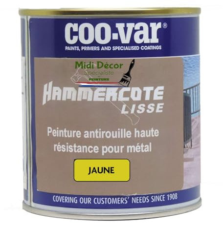 Midi Decor Peinture métal lisse antirouille - extérieure et intérieure - Jaune 500ml