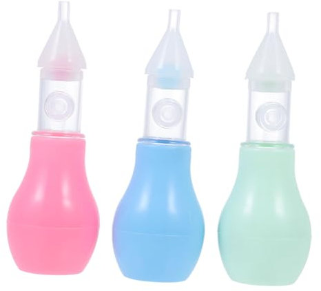SHOWERORO Nariz de Bebé 3 Piezas Silicona Nasal para Niños Y Niñas Suministros para Bebés con Mocos Fácil de Usar