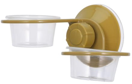 Supvox Futterhalter für Reptilien Praktischer Wassernapf Zum Aufhängen für Eidechsen Reptiliennapf Aus Kunststoff Auswechselbarer Wassernapf