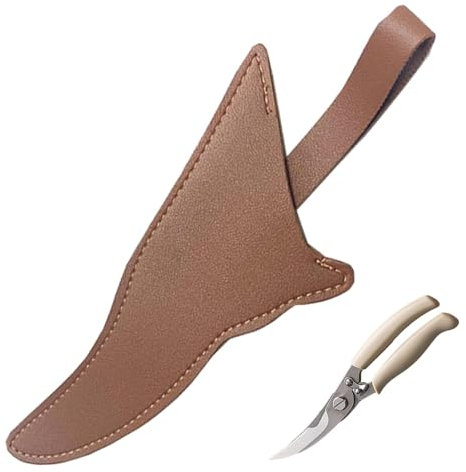 Fondine per utensili, coperture per forbici, maniche protettive,Borse per cesoie protettive impermeabili con custodia per clipper da giardinaggio - Fondina per fondina con custodia per forbici marrone