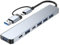 USB C Hub Docking Station 7 en 1 Multiport USB C Adapter 4 USB 2.0, 1 USB 3.0, 5W Power Delivery, USB C Docking Station Compatible con MacBook Pro, Laptop & Otros Dispositivos Tipo C