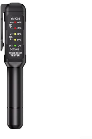 Testeur visuel d'huile de frein, testeur de liquide de frein léger, testeur d'huile de frein avec 5 indicateurs LED pour liquides de frein DOT3/4/5.1