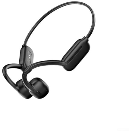 Benledande hörlurar, 32 GB MP3-spelare IPX8 öppna öronhörlurar, vattentäta sporthörlurar för löpning, utomhusträning (svart)