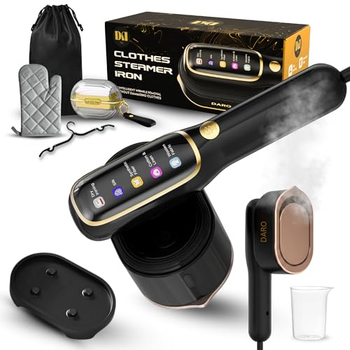 DARO collections Plancha Vertical Vapor Ropa Viaje 2 en 1 | Vaporizador de Ropa y Plancha de Mano | Uso Vertical y Horizontal | Plancha Vertical Ligera y Compacta | Ideal para Viaje y Hogar.