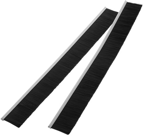 SHOWERORO Cepillo para Buzón 2 Piezas con Cerdas de Nailon 30 Mm Altura y Tira Selladora Reutilizable para Protección contra Polvo y Agua, Accesorio para Buzones de Oficina y Hogar,