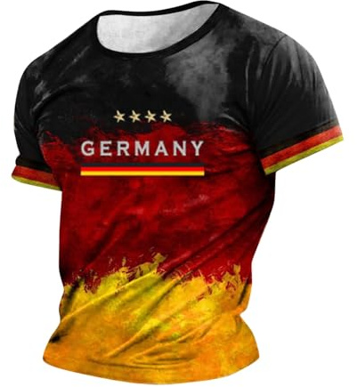 2026 WM Fußball Deutschland Herren T-Shirt Fußball Trikot mit Nummer Tshirt Deutschland Fanartikel T-Shirts für Herren Sportshirt Herren em Tshirt