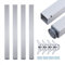 sossai® exklusiv - Tischbeine aus Aluminium | höhenverstellbar | Tischfüße TBE | Ausführung: Alu, eloxiert, Vierkant Profil 6x6 cm | Set: 4 Stück | Höhe: 82 cm (820 mm), einstellbar + 2 cm