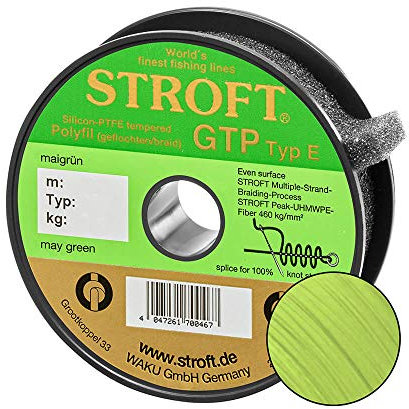 WAKU Stroft Schnur GTP Typ E geflochten maigrün 100m Typ E1 4,75 kg